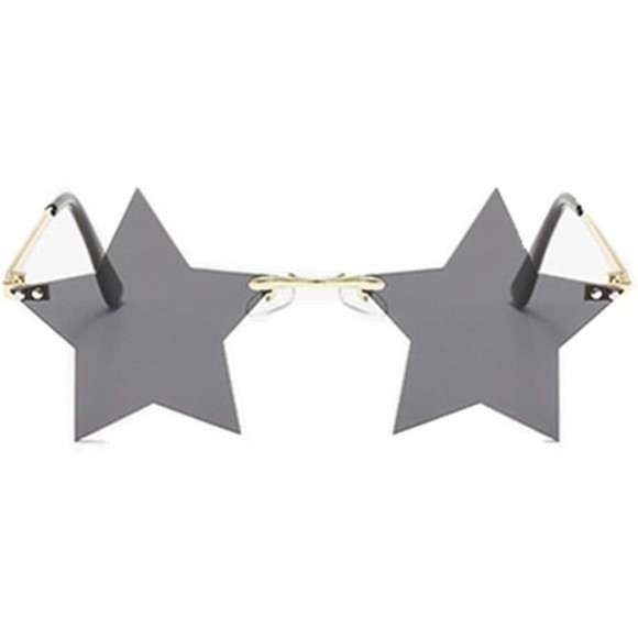 Rimless Star shape Sunglasses Personality Sun Glasses women/men Party glasses - Picture 5 of 6